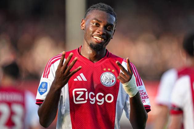 VOLENDAM , 21-05-2026 , Kras Stadium, season 2025 2026 , Play-offs for European football , Dutch Eredivisie Football . Match between Ajax and FC Groningen , picture shows Ajax player Jorthy Mokio Ajax - Groningen (play off)  x203866716x Copyright: