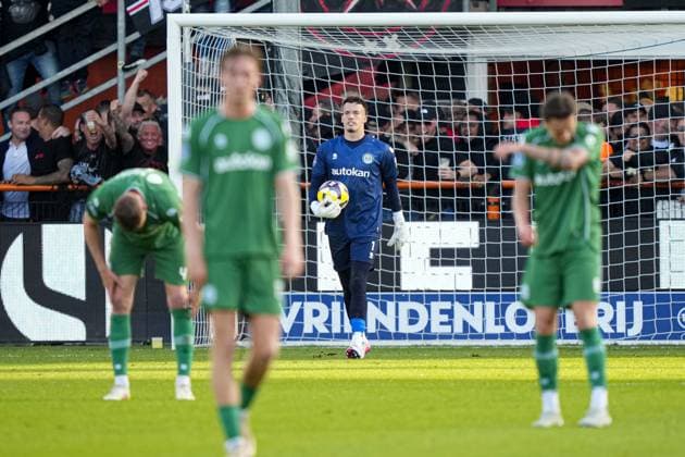 VOLENDAM , 21-05-2026 , Kras Stadium, season 2025 2026 , Play-offs for European football , Dutch Eredivisie Football . Match between Ajax and FC Groningen , picture shows FC Groningen goalkeeper Etienne Vaessen Ajax - Groningen (play off)  x203866751x Copyright: