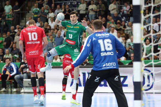 Handball DAIKIN HBL, SC DHfK Leipzig MT Melsungen 21 05 2026 Matej Klima 13, SC DHfK Leipzig Handball, DAIKIN HBL, 1 Bundesliga, Season 2025 2026, 32 Matchday SC DHfK Leipzig vs MT Melsungen on 21 05 2026 at the Quarterback Immobilien Arena Leipzig Copyright: xBEAUTIFULxSPORTS JanxKaeferx