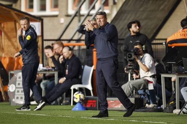 VOLENDAM - AFC Ajax coach Oscar Garcia during the Conference League play-off match between AFC Ajax and FC Groningen at the Kras Stadium on May 21, 2026 in Volendam, the Netherlands. MAURICE VAN STEEN ANP play-offs Conference League 2025-2026 xVIxANPxSportx xxANPxIVx 558975590 originalFilename: 558975590.jpg