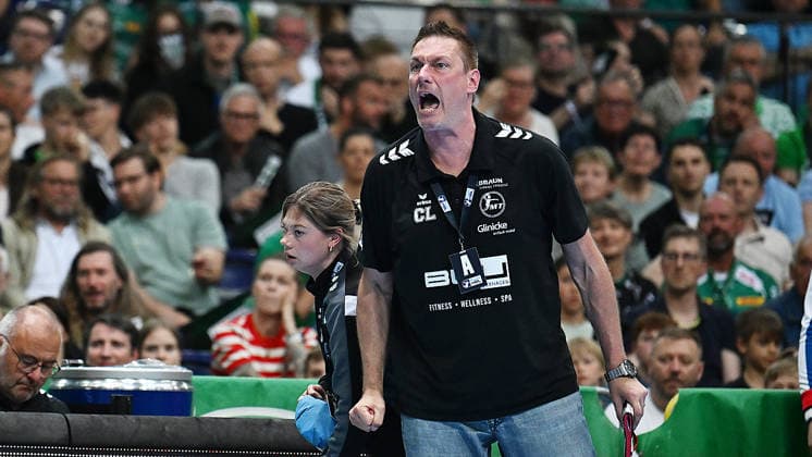 Handball Bundesliga, Season 2025 2026, Matchday 32, SC DHfK Leipzig vs MT Melsungen 21 05 2026 Roberto Garcia Parrondo Coach Melsungen at the Handball Bundesliga match DHfK Leipzig vs MT Melsungen 21 05 2026 Leipzig Saxony Germany QUARTERBACK Real Estate Arena Am Sportforum 2
