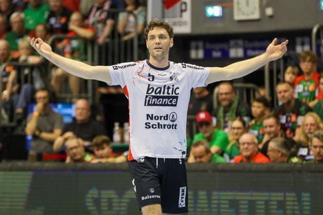 21 05 2026, xgox, Handball Daikin HBL SC Magdeburg SG Flensburg Handewitt emspor, v l Niclas Kirkelokke Kirkelökke, Flensburg, 5 Complains, complains, scolds Magdeburg
