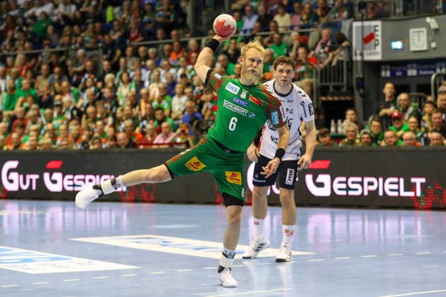 21 05 2026, xgox, Handball Daikin HBL SC Magdeburg SG Flensburg Handewitt emspor, v l Matthias Musche Magdeburg, 6 at Siebenmeter Magdeburg
