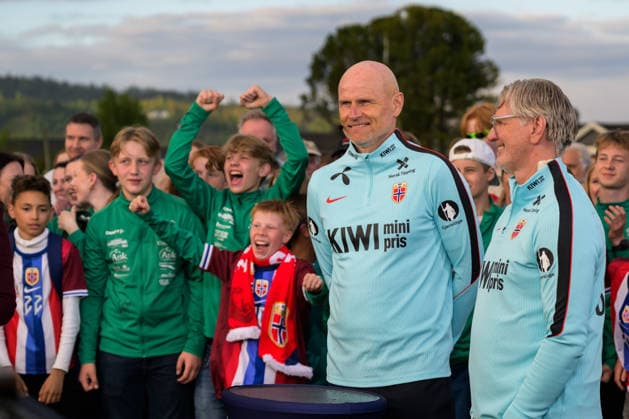 260521 Head coach Stale Solbakken of the Norwegian national football team during a presentation of the squad selection ahead of the FIFA World Cup on May 21, 2026 in Grue Photo Vegard Grott BILDBYRAN kod VG VG0924 bbeng fotball fotball soccer norge norway press conference pressekonferanse fifa world cup fotball vm vm 2026 uttak kirkenaer  Copyright: VEGARDxGRoTT BB260521VG009