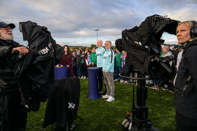 260521 Head coach Stale Solbakken of the Norwegian national football team during a presentation of the squad selection ahead of the FIFA World Cup on May 21, 2026 in Grue Photo Vegard Grott BILDBYRAN kod VG VG0924 bbeng fotball fotball soccer norge norway press conference pressekonferanse fifa world cup fotball vm vm 2026 uttak kirkenaer  Copyright: VEGARDxGRoTT BB260521VG010