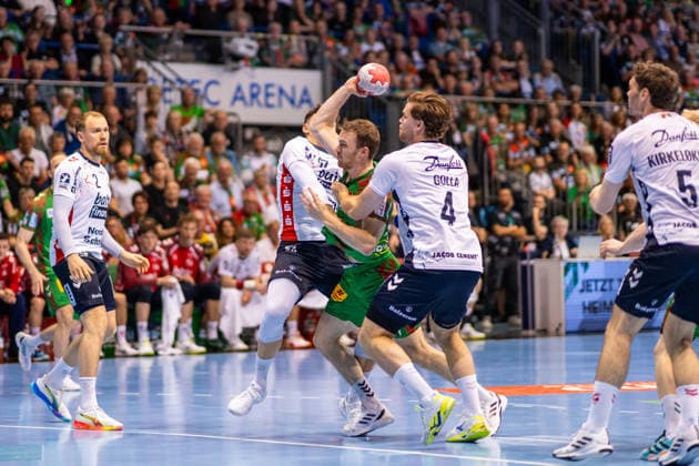 Germany HBL DAIKIN Handball Bundesliga 2025 2026, Matchday 30 SC Magdeburg vs SG Flensburg Handewitt GETEC Arena Magdeburg Felix Claar SC Magdeburg, 7 on the ball Copyright: xTomxLauruschkatx
