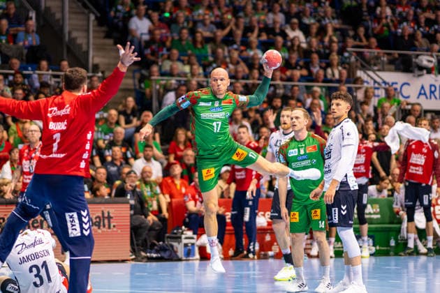 Germany HBL DAIKIN Handball Bundesliga 2025 2026, Matchday 30 SC Magdeburg vs SG Flensburg Handewitt GETEC Arena Magdeburg Tim Hornke SC Magdeburg, 17 on the ball Copyright: xTomxLauruschkatx
