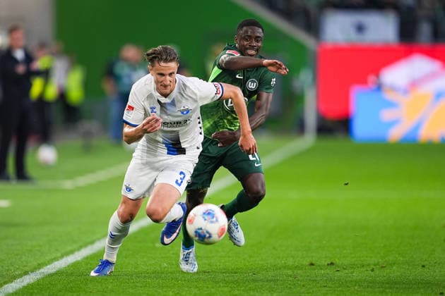Football, 1st BL, Relegation, First leg, VfL Wolfsburg - SC Paderborn