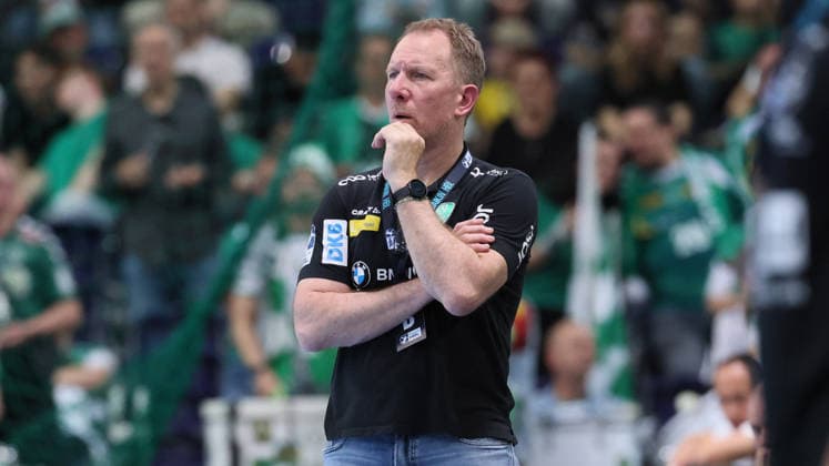 Leipzig, 21 05 2026, Arena Leipzig, Handball, Bundesliga, 32 Spieltag , SC DHfK Leipzig vs MT Melsungen , Im Bild Trainer Frank Carstens, DHfK Leipzig , Nur zur redaktionellen Nutzung Only editorial use , DHB HBL regulations prohibit any use of photographs as image sequences and or quasi video ,