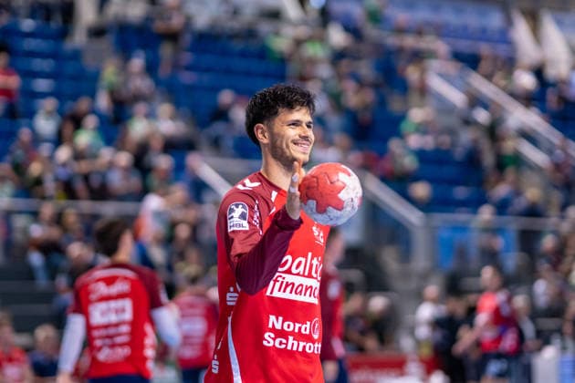 Germany HBL DAIKIN Handball Bundesliga 2025 2026, Matchday 30 SC Magdeburg vs SG Flensburg Handewitt GETEC Arena Magdeburg Patrick Volz SG Flensburg Handewitt, 28 single image Copyright: xTomxLauruschkatx