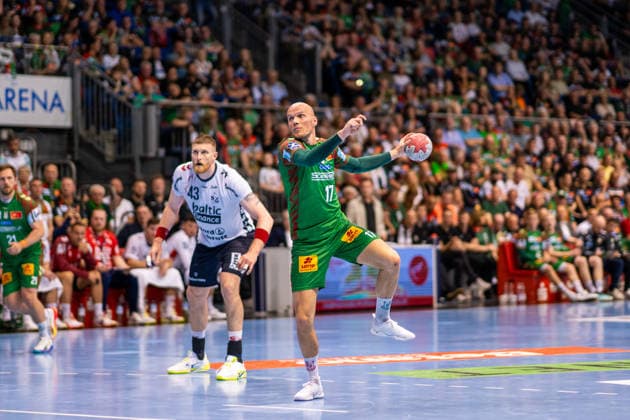 Germany HBL DAIKIN Handball Bundesliga 2025 2026, Matchday 30 SC Magdeburg vs SG Flensburg Handewitt GETEC Arena Magdeburg Tim Hornke SC Magdeburg, 17 on the ball Copyright: xTomxLauruschkatx
