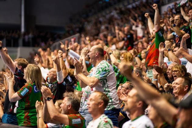 Germany HBL DAIKIN Handball Bundesliga 2025 2026, Matchday 30 SC Magdeburg vs SG Flensburg Handewitt GETEC Arena Magdeburg Fans Spectators Atmosphere Atmosphere Copyright: xTomxLauruschkatx