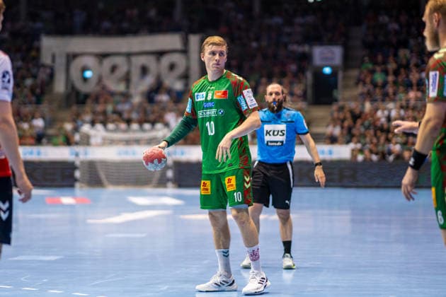 Germany HBL DAIKIN Handball Bundesliga 2025 2026, Matchday 30 SC Magdeburg vs SG Flensburg Handewitt GETEC Arena Magdeburg Gisli Kristjansson SC Magdeburg, 10 on the ball Copyright: xTomxLauruschkatx