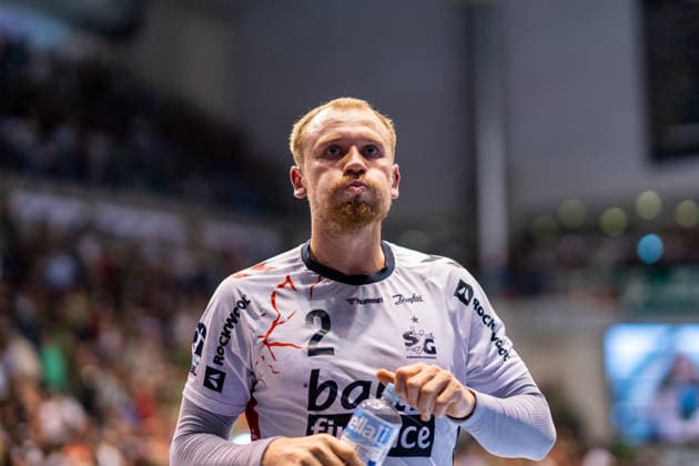 Germany HBL DAIKIN Handball Bundesliga 2025 2026, Matchday 30 SC Magdeburg vs SG Flensburg Handewitt GETEC Arena Magdeburg Simon Pytlick SG Flensburg Handewitt, 2 single image Copyright: xTomxLauruschkatx