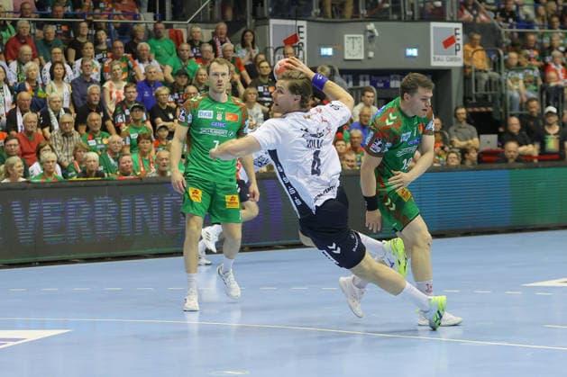 21 05 2026, xtgx, Handball, Daikin HBL, SC Magdeburg SG Flensburg Handewitt v l Johannes Golla Flensburg, 4 wirft Tor, Torschuetze, erzielt Tor, Treffer, scores the goal Magdeburg