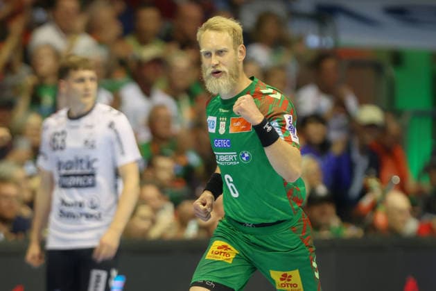 21 05 2026, xtgx, Handball, Daikin HBL, SC Magdeburg SG Flensburg Handewitt v l Matthias Musche Magdeburg, 6 Jubel, Torjubel, jubelt ueber das Tor, celebrate the goal, celebration Magdeburg