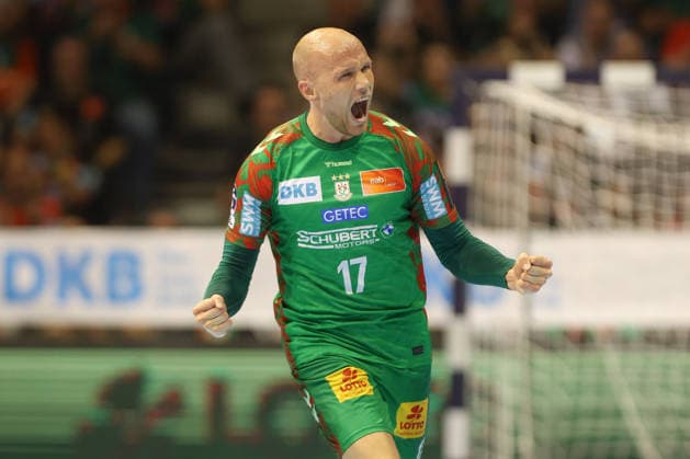 21 05 2026, xtgx, Handball, Daikin HBL, SC Magdeburg SG Flensburg Handewitt v l Tim Hornke Magdeburg, 17 Jubel, Torjubel, jubelt ueber das Tor, celebrate the goal, celebration Magdeburg