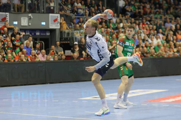 21 05 2026, xtgx, Handball, Daikin HBL, SC Magdeburg SG Flensburg Handewitt v l Simon Pytlick Flensburg, 2 throws goal, Torschuetze, erzielt Tor, Treffer, scores the goal Magdeburg