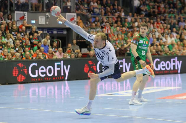 21 05 2026, xtgx, Handball, Daikin HBL, SC Magdeburg SG Flensburg Handewitt v l Simon Pytlick Flensburg, 2 throws goal, Torschuetze, erzielt Tor, Treffer, scores the goal Magdeburg