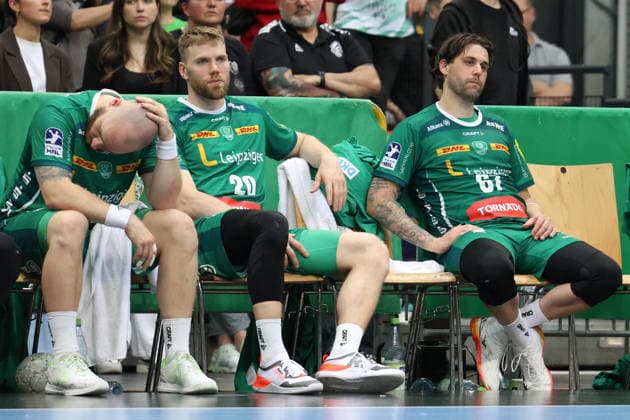 Germany Handball Bundesliga 2025 2026, Matchday 32 SC DHfK Leipzig v MT Melsungen, Quarterback Immobilien Arena Leipzig Dean Bombac SC DHfK Leipzig, 67 Sadness, disappointment, frustration Copyright: xLucasxWalterx