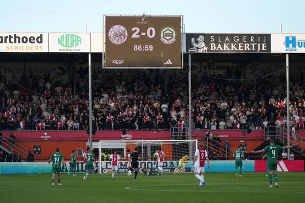 VOLENDAM , 21-05-2026 , Kras Stadium, season 2025 2026 , Play-offs for European football , Dutch Eredivisie Football . Match between Ajax and FC Groningen , picture shows supporters of Ajax Ajax - Groningen (play off)  x203867543x Copyright: