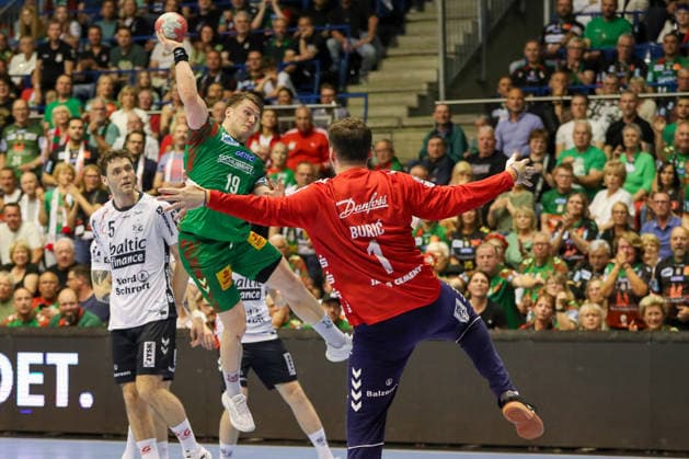 21 05 2026, xgox, Handball Daikin HBL SC Magdeburg SG Flensburg Handewitt emspor, v l Elvar Oern Jonsson Magdeburg, 19 throws goal, Torschuetze, scores goal, Treffer, scores the goal Magdeburg