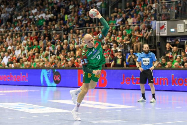 21 05 2026, xgox, Handball Daikin HBL SC Magdeburg SG Flensburg Handewitt emspor, v l Tim Hornke Magdeburg, 17 at Siebenmeter Magdeburg