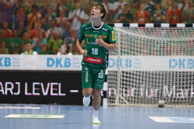 Germany Handballbundesliga 2025 2026, Matchday 32 SC DHfK Leipzig vs MT Melsungen, Quarterback Immobilien Arena Leipzig Staffan Peter SC DHfK Leipzig, 18 freelancers Copyright: xLucasxWalterx