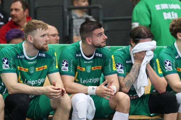Germany Handball Bundesliga 2025 2026, Matchday 32 SC DHfK Leipzig vs MT Melsungen, Quarterback Real Estate Arena Leipzig SC DHfK Bank, Anger, Disappointment Copyright: xLucasxWalterx