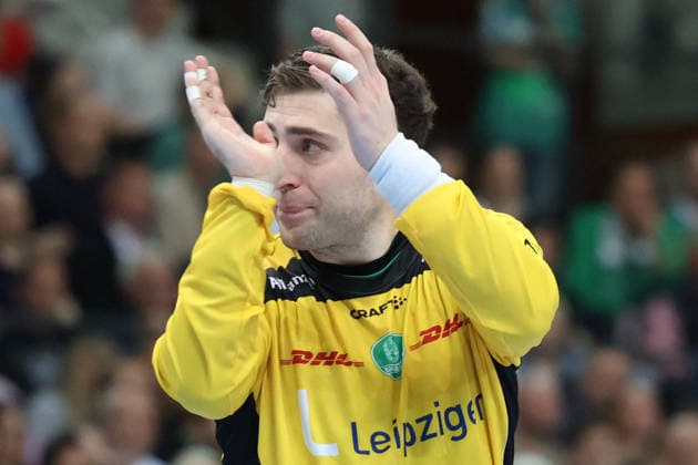 Germany Handballbundesliga 2025 2026, Matchday 32 SC DHfK Leipzig vs MT Melsungen, Quarterback Immobilien Arena Leipzig Domenico Ebner SC DHfK Leipzig, 1 free kick Copyright: xLucasxWalterx