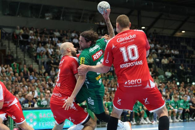 Germany Handball Bundesliga 2025 2026, Matchday 32 SC DHfK Leipzig v MT Melsungen, Quarterback Immobilien Arena Leipzig Dean Bombac SC DHfK Leipzig, 67 Copyright: xLucasxWalterx
