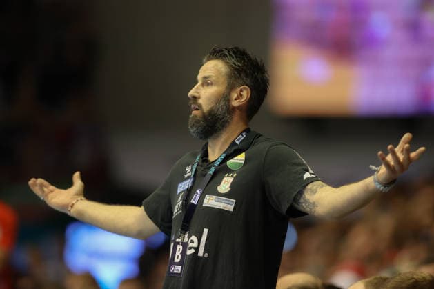 21 05 2026, xtgx, Handball, Daikin HBL, SC Magdeburg SG Flensburg Handewitt v l Bennet Wiegert Magdeburg, coach disappointed, looks disappointed, disappointed Magdeburg