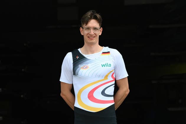 Jannik METZGER, rower, portrait, portrait, portrait, single image, cropped single motif, rowing, presentation Germany eighth of the 2026 season, on 21 05 2026 in Dortmund Germany Â