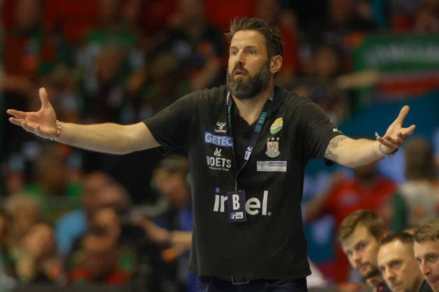 21 05 2026, xtgx, Handball, Daikin HBL, SC Magdeburg SG Flensburg Handewitt v l Bennet Wiegert Magdeburg, coach disappointed, looks disappointed, disappointed Magdeburg