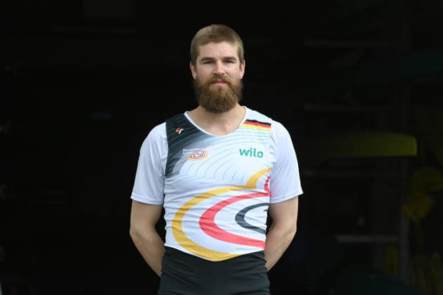 Theis HAGEMEISTER, rower, Germany eights portrait, portrait, portrait, single image, cropped single motif, rowing, presentation Germany eights of the 2026 season, on 21 05 2026 in Dortmund Germany Â