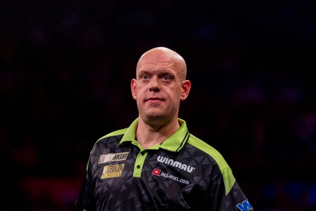 2026 BetMGM Premier League Darts, Night 16, Sheffield Michael van Gerwen during the 2026 BetMGM Premier League Darts, Night 16 at the Utilita Arena, Sheffield, England on 21 May 2026 Credit: Alex Young Every Second Media Editorial use only. All images are copyright Every Second Media Limited. No images may be reproduced without prior permission. Copyright: xIMAGO EveryxSecondxMediax ESM-2003-0047 AlexxYoungx xEveryxSecondxMediax