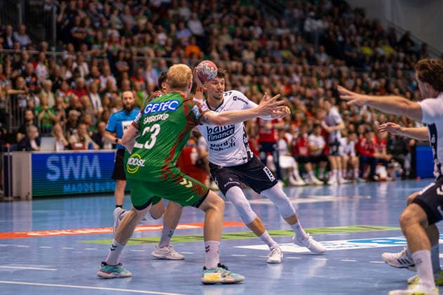 Germany HBL DAIKIN Handball Bundesliga 2025 2026, Matchday 30 SC Magdeburg vs SG Flensburg Handewitt GETEC Arena Magdeburg Marko Grgic SG Flensburg Handewitt, 17 on the ball Copyright: xTomxLauruschkatx