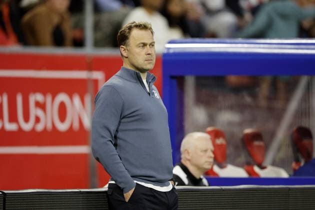 UTRECHT - SC Heerenveen coach Robin Veldman during the Conference League play-off match between FC Utrecht and sc Heerenveen at Galgenwaard Stadium on 21 May 2026 in Utrecht, the Netherlands. BART STOUTJESDIJK ANP play-offs Conference League 2025-2026 xVIxANPxSportx xxANPxIVx 558984246 originalFilename: 558984246.jpg