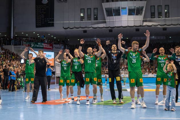 Germany HBL DAIKIN Handball Bundesliga 2025 2026, Matchday 30 SC Magdeburg vs SG Flensburg Handewitt GETEC Arena Magdeburg German Champion Celebration Cheers Joy Emotions after the match Copyright: xTomxLauruschkatx