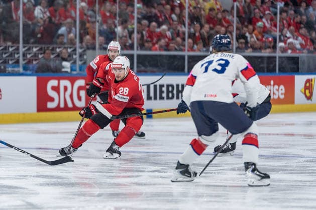 21 05 2026, Zurich, Swiss Life Arena, Ice Hockey World Championships Switzerland Great Britain, 28 Timo Meier Switzerland Zurich Swiss Life Arena Zurich Switzerland Copyright: xJustPictures.ch StefanxEmchx jp-de-StEm-DSC0125120260521