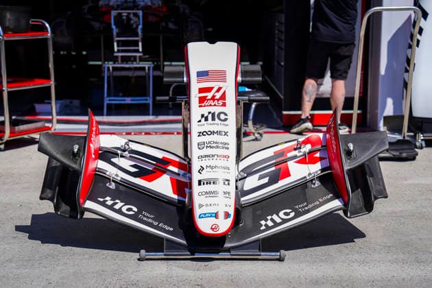 FORMULA ONE CANADIAN GRAND PRIX 2026 General View of Haas F1 Team front wing during the Formula 1 Lenovo Canadian Grand Prix 2026, 5th round of the 2026 Formula One World Championship, WM, Weltmeisterschaft from May 22nd - 24th, 2026 at the Circuit Gilles Villeneuve, Montreal, Canada on 21 May 2026 Credit: Robbie Hoad Every Second Media Editorial use only. All images are copyright Every Second Media Limited. No images may be reproduced without prior permission. Copyright: xIMAGO EveryxSecondxMediax ESM-2005-0066 RobbiexHoadx xEveryxSecondxMediax