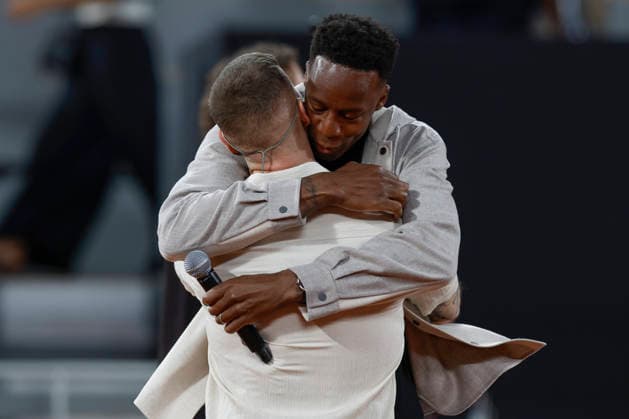 May 21, 2026, Paris, Paris, France: Matt POKARA and Gael MONFILS during GAEL AND FRIENDS the tribute to Gael Monfils before of the tennis Grand Slam of Roland Garros 2026, at Roland Garros Stadium - on May 21 2026 .Paris - France Paris France - ZUMAb253 20260521_zsp_b253_198 Copyright: xLoicxBaratouxx