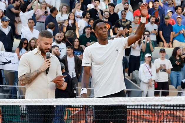 May 21, 2026, Paris, Paris, France: Matt POKARA and Gael MONFILS during GAEL AND FRIENDS the tribute to Gael Monfils before of the tennis Grand Slam of Roland Garros 2026, at Roland Garros Stadium - on May 21 2026 .Paris - France Tennis press conference, PK, Pressekonferenz Of The Tennis Grand Slam Of Roland Garros 2026  - ZUMAb253 20260521_zsp_b253_102 Copyright: xLoicxBaratouxx