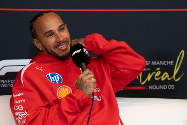 May 21, 2026, Montreal, Qc, CANADA: Ferrari driver Lewis Hamilton of the United Kingdom speaks during the drivers press conference, PK, Pressekonferenz at Formula One auto racing Canadian Grand Prix in Montreal on Thursday, May 21, 2026. Canada News - May 21, 2026  - ZUMAc35_ 20260521_zaf_c35_101 Copyright: xChristinnexMuschix