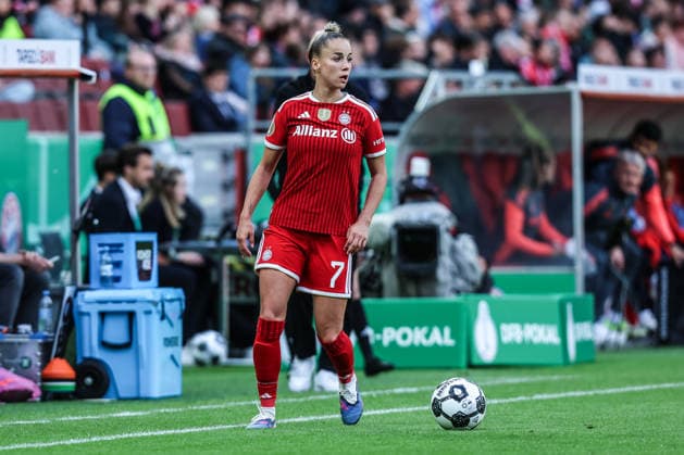 Fussball, DFB-Pokal Frauen Saison 2025 2026 Finale VfL Wolfsburg - FC Bayern München 14.05.2026, RheinEnergieSTADION Giulia Gwinn (FC Bayern München, 7) Köln RheinEnergieSTADION Nordrhein-Westfalen Deutschland *** Sport, Football, DFB Pokal Women Season 2025 2026 Final VfL Wolfsburg FC Bayern Munich 14 05 2026, RheinEnergieSTADION Giulia Gwinn FC Bayern Munich, 7 Cologne RheinEnergieSTADION North Rhine-Westphalia Germany