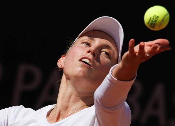 Belgian Elise Mertens pictured in action during the morning training session at the Roland Garros French Open tennis tournament, in Paris, France, Friday 22 May 2026. This year s tournament takes place from 24 May to 07 June. BENOITxDOPPAGNE  x174723106x