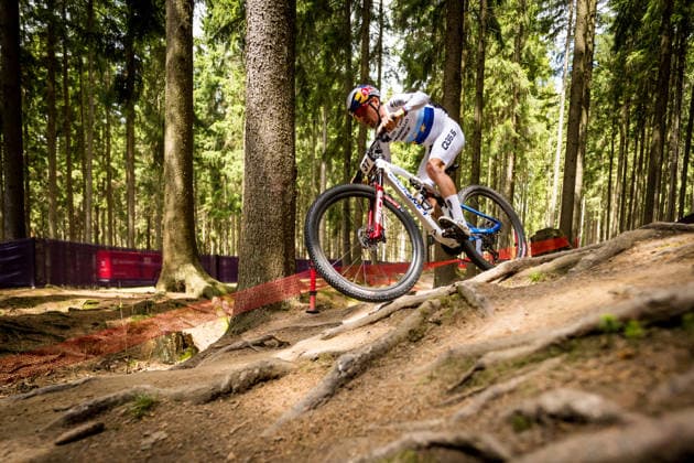 Tom Pidcock of Great Britain in action during the training session prior to the UCI Mountain Bike World Cup in Vysocina Arena in Nove Mesto na Morave, Czech Republic, May 22, 2026. (CTKxPhoto JaroslavxSvoboda) CTKPhotoF202605220011301  CTKPhotoF202605220011301