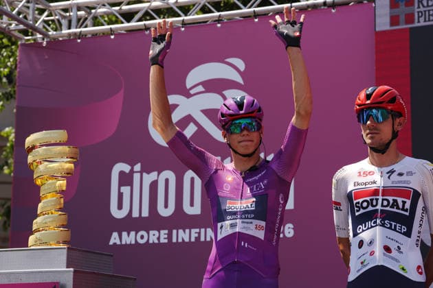 France™s Paul Magnier of Soudal Quick-Step during Stage 13 of the Giro d™Italia, from Alessandria to Verbania, Italy, Friday, May 22, 2026.  Copyright: xMassimoxPaolone LaPressex
