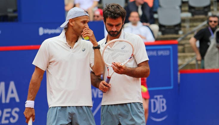 Bitpanda Hamburg Open, ATP 500, semi-finals in doubles Sadio Doumbia l and Fabien Reboul r from France