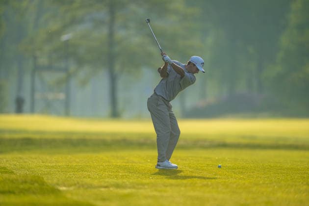 ANTWERP, BELGIUM - MAY 22: Matthis Besard of Belgium plays his second shot from the fairway of the 10th hole tee during the second round of the Soudal Open at Rinkven International Golf Club on May 22, 2026 in Antwerp, Belgium. Credit: Andy Astfalck NurPhoto Belgium Copyright: xAndyxAstfalckx